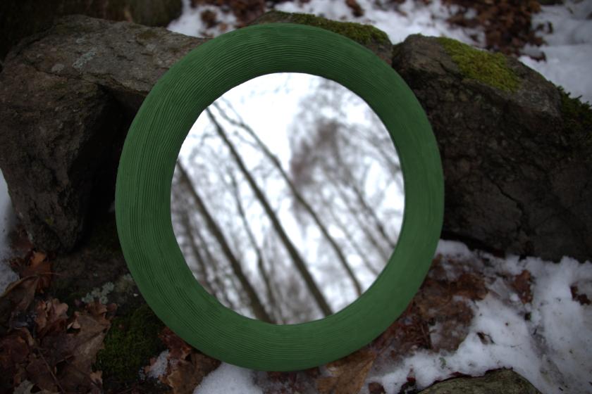 Green Line mirror by ÅKA Studio